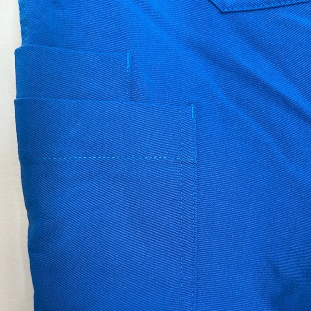 Figs Blue Joggers with Elastic Waistband and Relaxed Fit